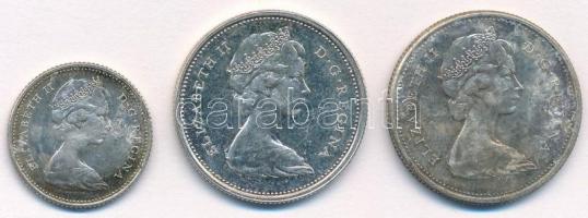 Kanada 1967. 10c Ag + 25c Ag "Hiúz" (2x) T:2 patina
Canada 1967. 10 Cents Ag + 25 Cents A...