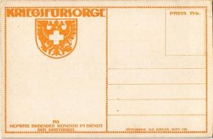 Offizielle Karte für das Rote Kreuz Kriegshilfsbüro, Kriegsfürsorgeamt. Komitee Bildener Künstler im...