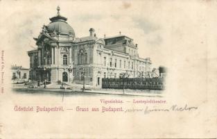 1897 Budapest Vígszínház, mellette építkezés