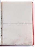 "Münz-Briefe aus aller Welt" piros négygyűrűs berakó, 31db kettes osztású berakólappal érm...