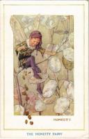 6 db régi tündérmese művészlap Margaret W. Tarrant szignójával / 6 pre-1945 fairytale illustration a...