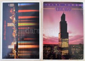 Modern külföldi képeslapok, fotók, igényes műbőr albumban. 32x23 cm