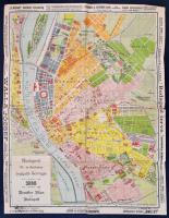 1895 Budapest fő- és székváros legújabb tervrajza, kiadja: Kosmos műintézet, szakadással, 41,5×32,5 cm