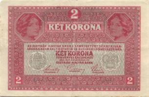 1912. 100K(1x), 1917. 2K(4x) fekete "Deutschösterreich fny-sal T:II + Ausztria 1922. 1000K Oszt...