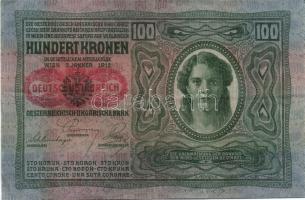 1912. 100K(1x), 1917. 2K(4x) fekete "Deutschösterreich fny-sal T:II + Ausztria 1922. 1000K Oszt...