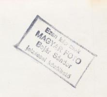 cca 1950 Az Aranycsapat a pályán, Bojár Sándor pecséttel jelzett fotója, 10×14 cm