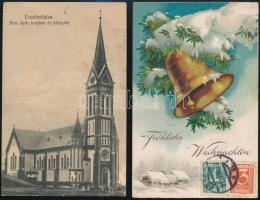 31 db képeslap főleg régi magyar, külföldi és motívum lapok + 13 db magyar CM