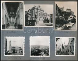 1933-1934 Családi képek, fotólapok albumba ragasztva, közte vadászat, tenisz, kirándulások, stb., fo...