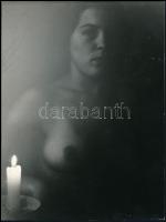 Kovács Lajos (?-?): 2 db aktfotó 1984, hátuljukon feliratozva, 24×18 cm