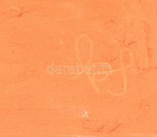 Olvashatatlan jelzéssel: Szent György és sárkány. Falikép keménycserép, apró kopásnyomokkal, 22,5×16...