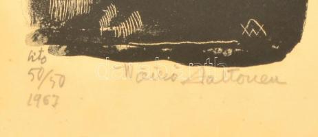 Wäinö Aaltonen (1894-1966): Égitestek 1963. Litográfia, papír, jelzett, számozott (50/50), üvegezett...