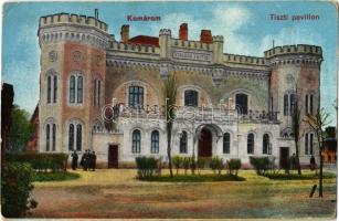 1918 Komárom, Komárno; Tiszti pavilon, kaszinó, Viribus Unitis felirat / K.u.K. military officers pavilion, casino (kopott sarkak / worn corners)