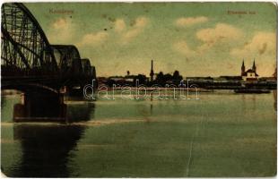 1909 Komárom, Komárno; Erzsébet híd. L. & P. P. 1086. / Danube bridge (fl)