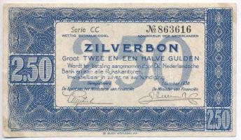 Hollandia 1938. 2 1/2G T:III Netherlands 1938. 2 1/2 Gulden C:F