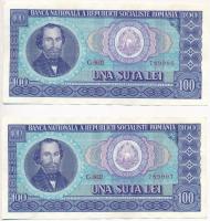 Románia 1966. 100L (4x) sorszámkövetők T:II
Romania 1966. 100 Lei (4x) sequential serials C:XF