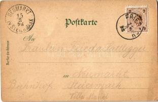 1898 Friesach, Gruss aus Kärnten / Carinthian folklore. Kunstanstalt Karl Schwidernoch Art Nouveau, ...