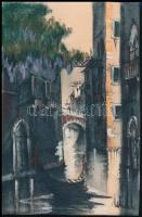 Olvashatatlan jelzéssel: Velence. Pasztell, vászon, 29×19 cm