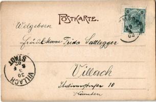 1902 Unzmarkt (Obersteier), Hauptplatz, Hotel / main square, hotel, shops