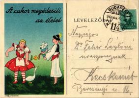 1939 A cukor megédesíti az életet / Hungarian sugar advertisement card s: Pál Zs. (EK)