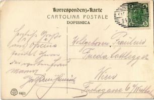 1906 Opicina, Villa Opicina, Opcina; street view with restaurant and boom barrier (EK)