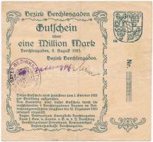 Németország / Weimari Köztársaság / Berchtesgaden 1923. 1.000.000M T:III Germany / Weimar Republic / Berchtesgaden 1923. 1.000.000 Mark C:F