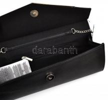 Fekete műbőr színházi táska, jó állapotban, 27×15 cm