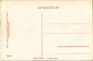 Szolnok, Tiszai komp lovaskocsival. Gettler József hírlap előfizetési irodájának kiadása