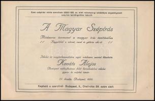 Kováts Alajos: A magyar szépírás. Módszeres tanmenet a magyar írás tanításához. Függelékül a német, ...