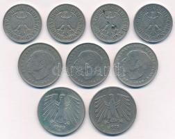 NSZK 1950-1983. 1M (4xklf) + 2M (3xklf) + 5M (2xklf) T:2,2-
FRG 1950-1983. 1 Mark (4xdiff) + 2 Mark...