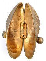 Kinyitható fém kagyló, 16×8×8 cm