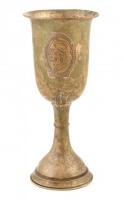 1936 XXIV. Szombathelyi Országos Dalosverseny fém kupa, kopott, m: 26,5 cm