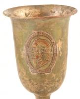 1936 XXIV. Szombathelyi Országos Dalosverseny fém kupa, kopott, m: 26,5 cm