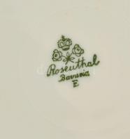 Rosenthal süteményes készlet: 6 db kistányér + 1 db kínáló tál, matricás, jelzett, apró kopásokkal