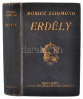 Móricz Zsigmond: Erdély. Tündérkert. A nagy fejedelem. A nap árnyéka. Bp., 1935, Athenaeum. Első kiadás. Kissé kopott aranyozású kiadói aranyozott egészvászon kötés