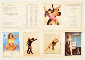 West Side Story rock színház, plakát, hajtott, 58×40 cm