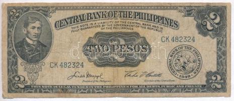 Fülöp-szigetek 1949. 2P T:III Philippines 1949. 2 Peso C:F  Krause 134.