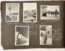 1932 Felvidéki, tátrai autóbusz utazáson készült képeket tartalmazó fotóalbum 94 feliratozott fotó: ...