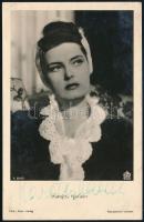 Karády Katalin (1910-1990) színésznő aláírása az őt ábrázoló fotón