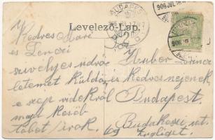 1906 Érsekújvár, Nové Zámky; Ágostai evangélikus templom. Conlegner J. és fia kiadása / church (EB)