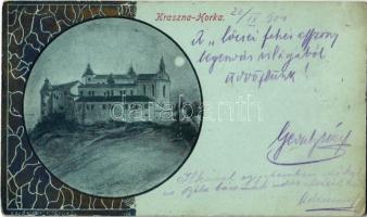 1900 Krasznahorkaváralja, Krásnohorské Podhradie; vár. Sajó Vidék kiadása / Hrad Krásna Horka / castle. Art Nouveau (EK)