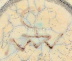 Gorka Géza (1894-1971): Rákos tálka. Kézzel festett mázas kerámia, jelzett (Nógrádverőce), apró kopá...