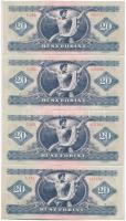 1980. 20Ft (4x) T:II,III szép papír