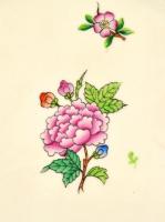 Herendi Eton mintás mélytányér, kézzel festett, jelzett, apró kopásnyomokkal,  d:24,5 cm