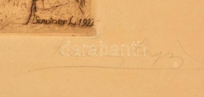 Szautner Lajos: Újlak. rézkarc, papír. Jelzett. 20x15 cm