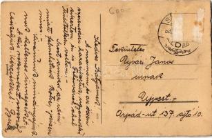 1941 "Boldog karácsonyi ünnepeket", üdvözlőlap / Christmas greeting card, Christmas tree, ...