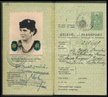 1938 Keményfedeles útlevél / Hungarian passport