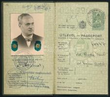 1938 Keményfedeles útlevél / Hungarian passport