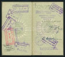 1938 Keményfedeles útlevél / Hungarian passport
