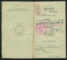 1938 Keményfedeles útlevél / Hungarian passport