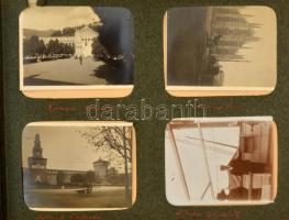 cca 1915 Olaszországi fényképek egy fotó albumban, főleg Róma 50 db fénykép (9x12 cm) / Photos of an...